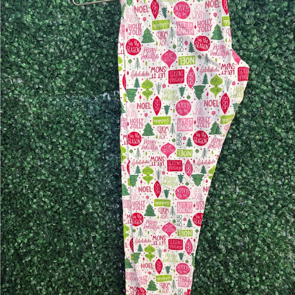 No Boundaries Holiday Print Leggings - Red, Green, White